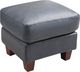 Leather Italia™ Georgetowne Traverse Ocean Blue Ottoman-0