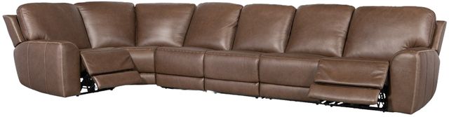Hooker® Furniture SS Torres 6-Piece Sorrento Mocha L-Shape Power Reclining Sectional-1