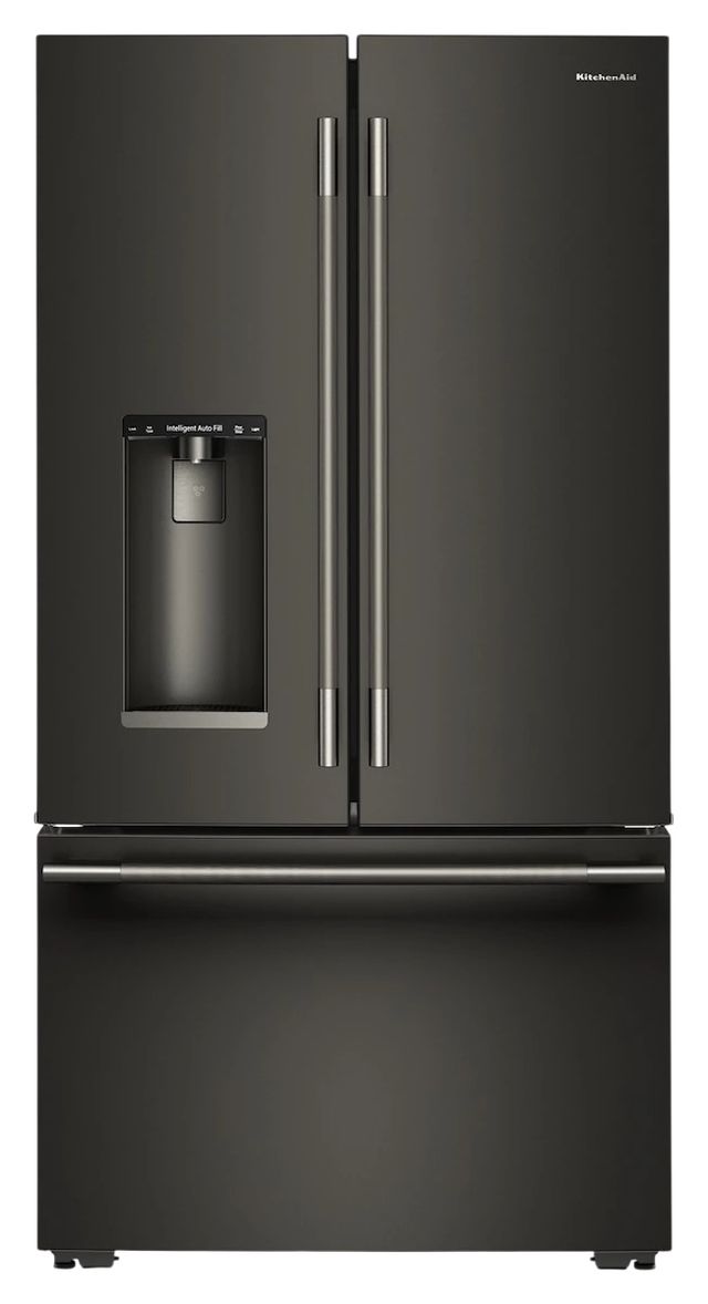 KitchenAid® 36" 23.1 Cu. Ft. Black Ore Counter Depth French Door Refrigerator with Intelligent Auto Fill-0