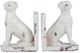 A & B Home Weathered/Cracked Antique White Porter Bookends-1