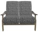 Telescope Casual St. Catherine Agra Classic/Beachwood Aluminum/Fabric Outdoor MGP Cushion Loveseat with Chestnut Rustic Arms-1