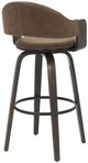 Armen Living Daxton 4-Piece Espresso/Vintage Dark Brown Barstool Set-3