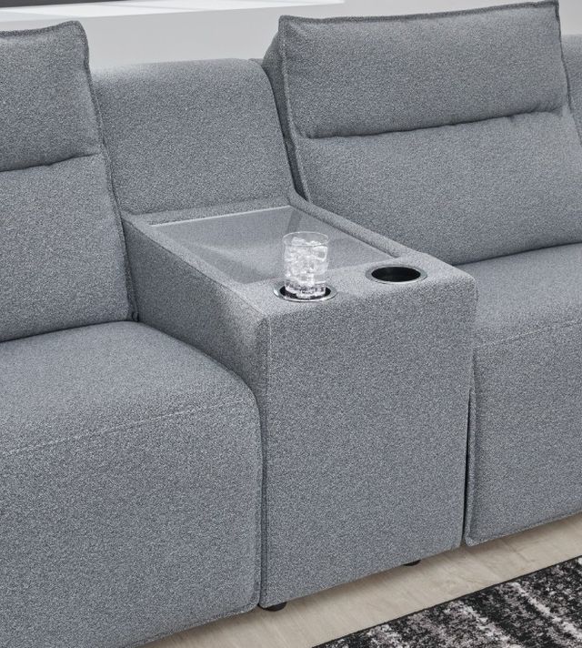 Signature Design by Ashley® Modmax II 5-Piece Pepper/Salt Power Reclining Small Spaced Sectional with Console Storage-4