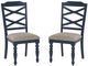 Powell® Trimble 2-Piece Beige/Navy Blue Dining Side Chair Set-0