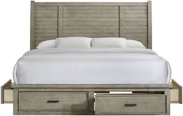Elements International Sullivan Drift Grey King Storage Bed-2