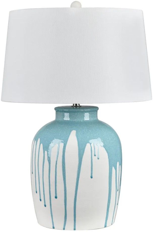 Crestview Collection Drizzle Chalk White Table Lamp-0