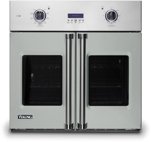 Viking® Professional 7 Series 30" Arctic Grey Built In Single Electric French Door Wall Oven-0