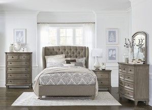 Mazin Furniture Vermillion Cream Queen Bed-2