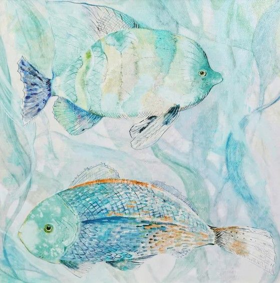 Stylecraft Sweet Fish Duo Muted II Wall Art-2