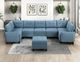Homelegance® Garren 8-Piece Blue Modular Sectional with Storage and Ottoman-1