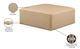 Meridian Furniture Cube Tan Vegan Leather Ottoman-3