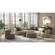 Emerald Home Delphine Beige 3pc Swivel Sectional -0