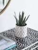 A & B Home White/Silver Ogee Planter-2