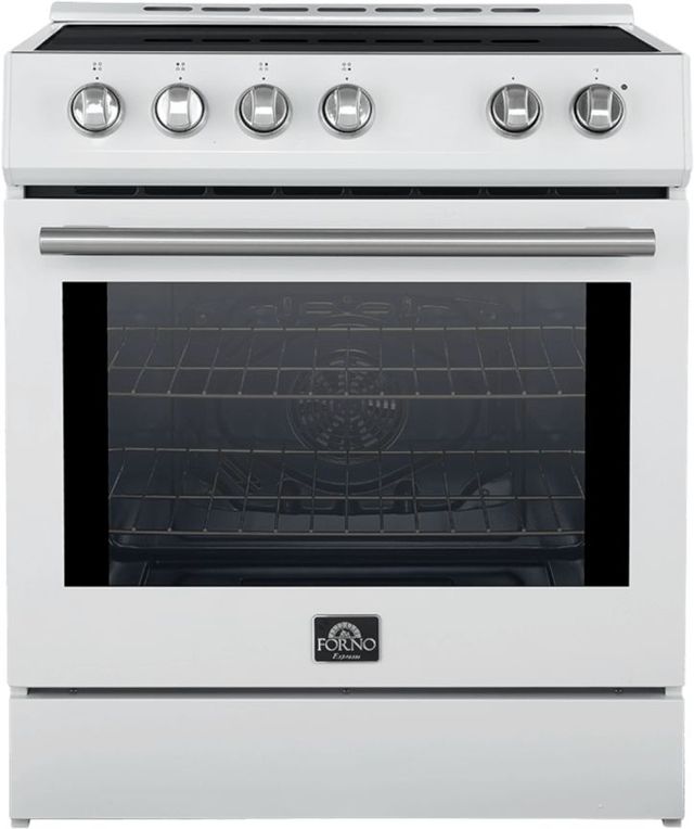 FORNO® Leonardo 30" White Pro Style Induction Range-3