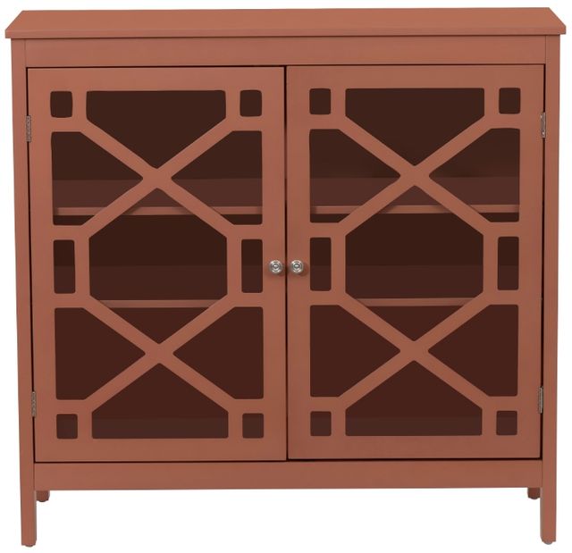 Linon Fetti Terracotta Large Cabinet-3
