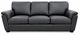 Dublin Collection Leather Sofa - Soft Black-0