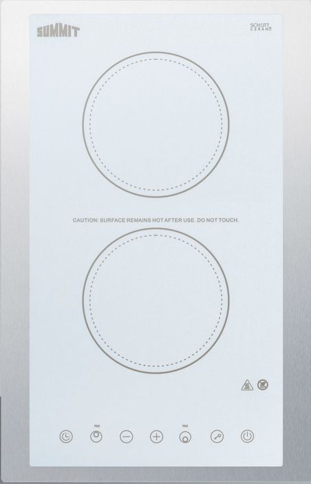 Summit® 15" White Electric Cooktop-0