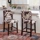 Linon Corey Brown Cow Print Counter Stool-1