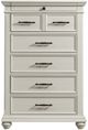 Elements International Slater Antique White Chest-1