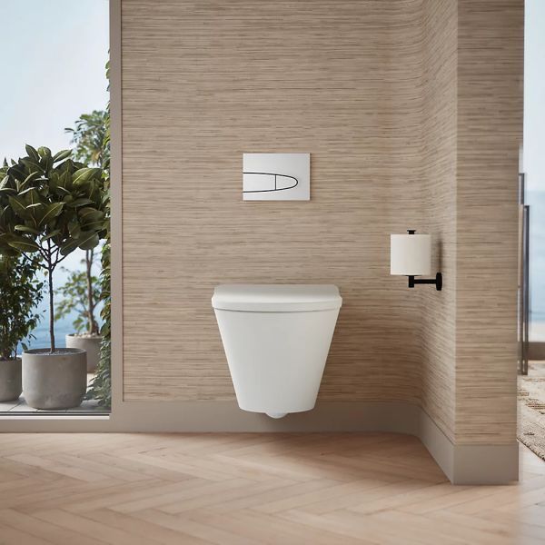 KOHLER® Brazn® White Wall-Hung Round-Front Toilet, Dual-Flush-3