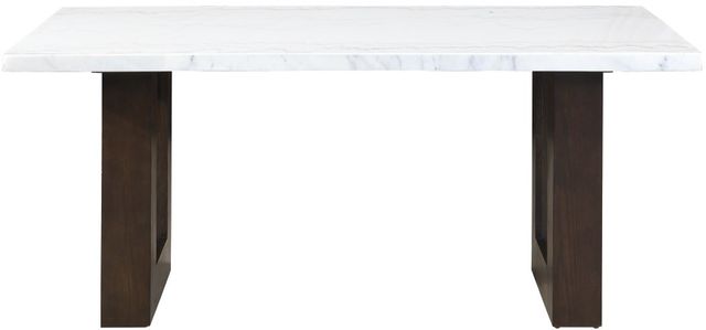 Mazin Furniture Hyperion Marble Top Dining Table with Dark Espresso Base-1