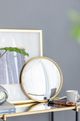 A & B Home Gold Convex Wall Mirror -1