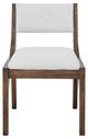 International Furniture Direct Zaphiro 2-Piece Brown/White Upholstered Dining Side Chair Set-2
