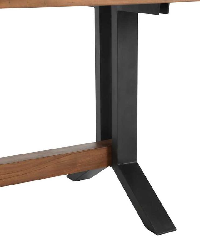 Classic Home Bellamy Amber Brown 78" Dining Table with Black Base-3