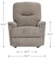 La-Z-Boy® Aries Charcoal Power Wall Recliner with Headrest and Lumbar-5