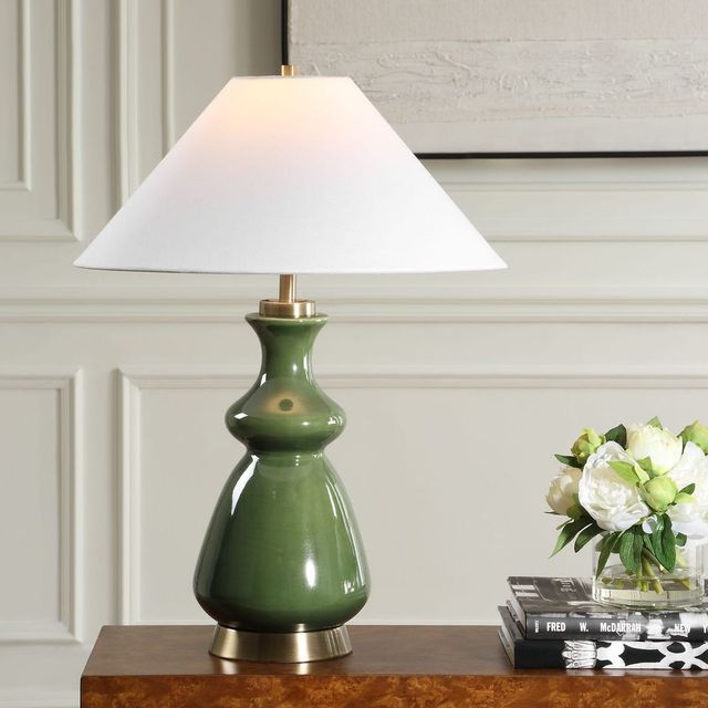 Uttermost® Green Thumb Moss Green Table Lamp-1