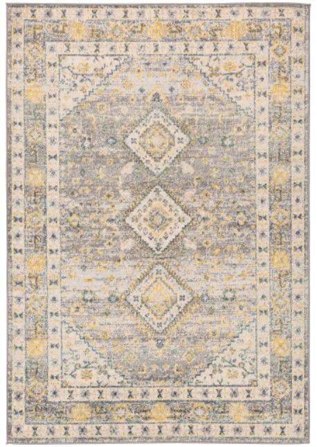 Surya City Light Cream/Light Gray/Mustard 4'x6' Area Rug-0