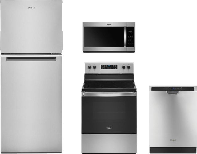 Whirlpool® 4 Piece Kitchen Package-Stainless Steel-0