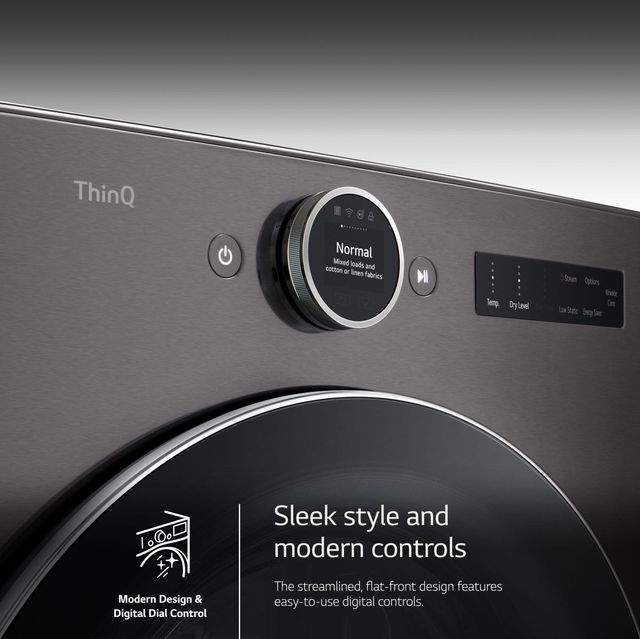 LG Black Steel Front Load Washer & Gas Dryer Laundry Pair-4