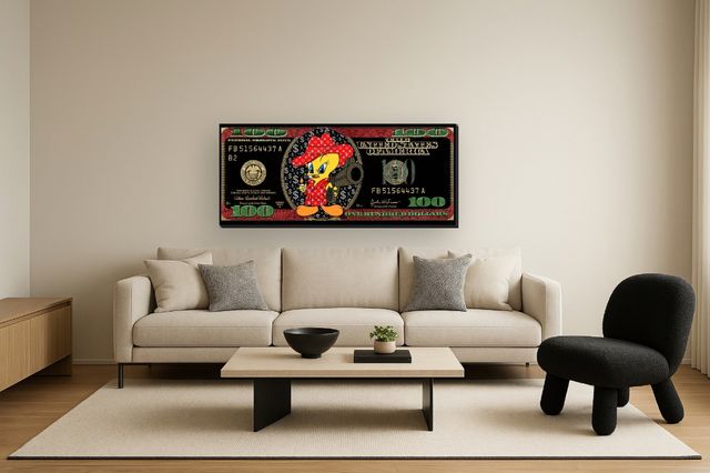 Classy Living Expressive Tweety Money Wall Art-1