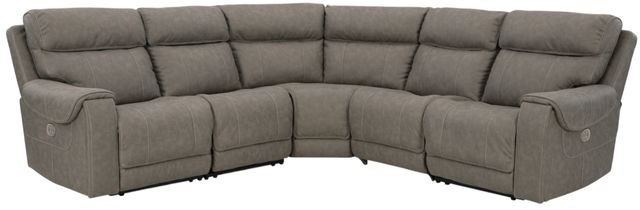 Signature Design by Ashley® Starbot 5-Piece Fossil Curved Power Reclining Sectional -0