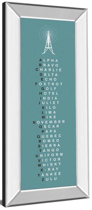 Classy Art Phonetic Alphabet II by The Vintage Collection Mirrored Frame Wall Art-1