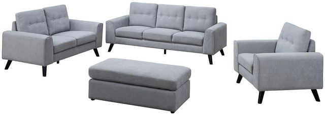 Mazin Furniture Evelyn Light Grey Upholstered Accent Chair-2