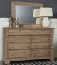 LM Co Home by Vaughan-Bassett Scotsman Natural Maple Wide Landscape Mirror-1