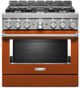 KitchenAid® 36" Scorched Orange Smart Pro Style Gas Range-0