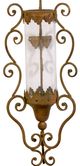 A & B Home Clear/Gold Candle Holder-0