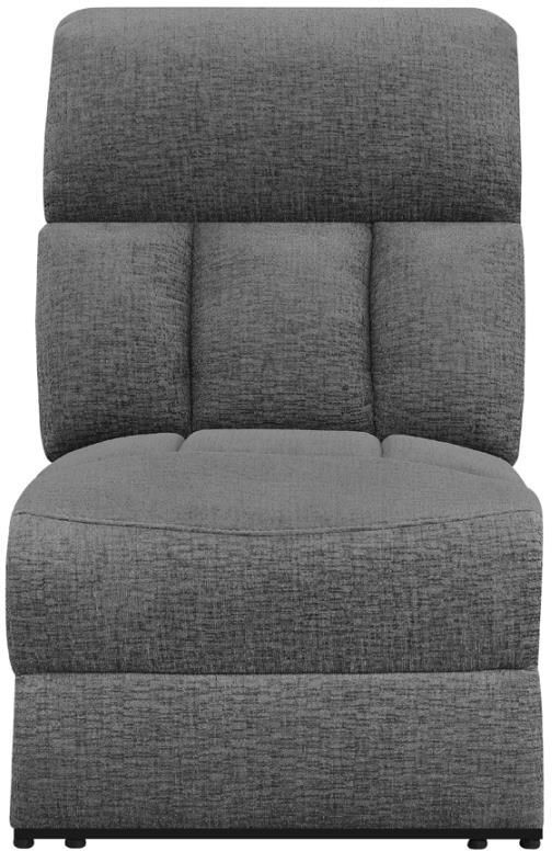 Coaster® Bahrain Charcoal Sectional Armless Recliner-0
