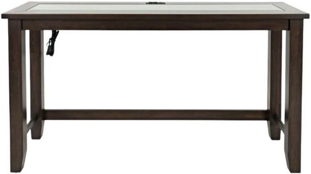 Jofran Inc. Urban Icon 4-Piece Gray/Merlot Sofa Table with Stool Set-2