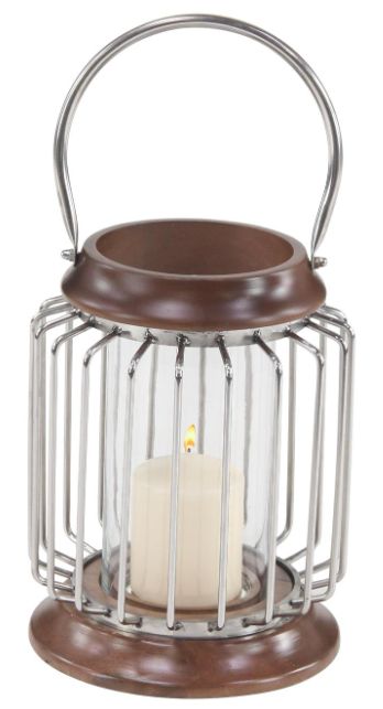 Deco Marche Silver 9" Candle Lantern-0