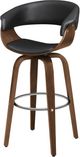 Coaster® Zion Black/Walnut Upholstered Bar Stool-4
