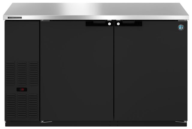 Hoshizaki Back Bar 60" 18.2 Cu. Ft. Black Vinyl Two Section Refrigerator-0