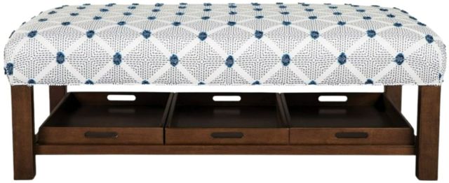 Craftmaster® Customizable New Traditions Cocktail Ottoman with 3-Trays-1