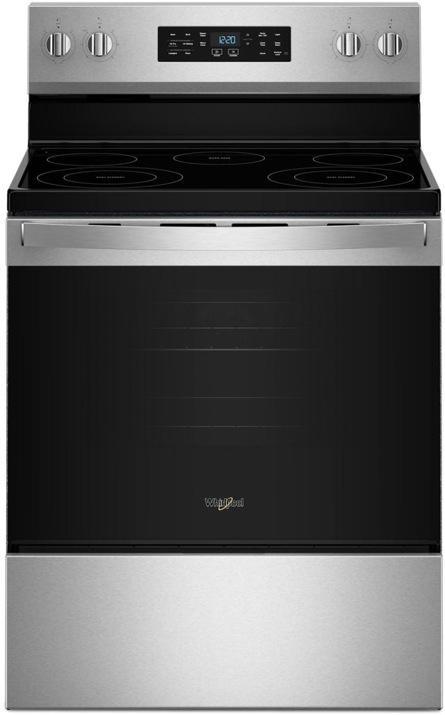 Whirlpool® 30" Fingerprint Resistant Stainless Steel Freestanding Electric Range with Air Cooking Technology-0