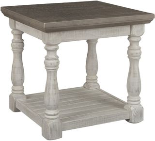 Signature Design by Ashley® Havalance Gray End Table with Vintage White Base