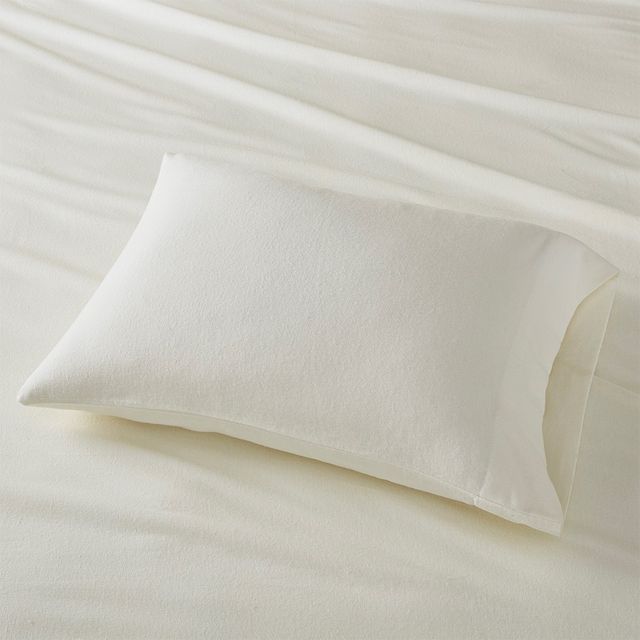 Olliix by True North by Sleep Philosophy Cozy Flannel Ivory Solid Twin 100% Cotton Printed Sheet Set-3