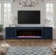Legends Home Nora Blue Denim/Whiskey 81" Fireplace TV Console-1